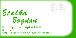 etelka bogdan business card