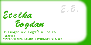 etelka bogdan business card
